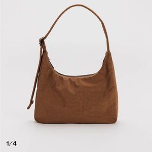 Brown mini shoulder bag baggu